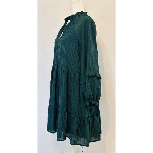 Mare Mare X Anthropologie Size XS Tiered Anne Dress Puff Sleeve Boho Peasant - Picture 10 of 16